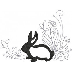 Stickdatei - Bunnies in the garden 2